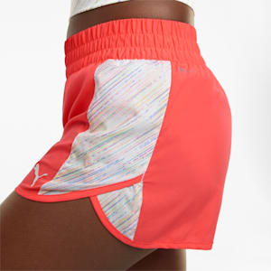 Run Graphic Woven 3" Women's Regular Fit Running Shorts, Sunblaze, extralarge-IND